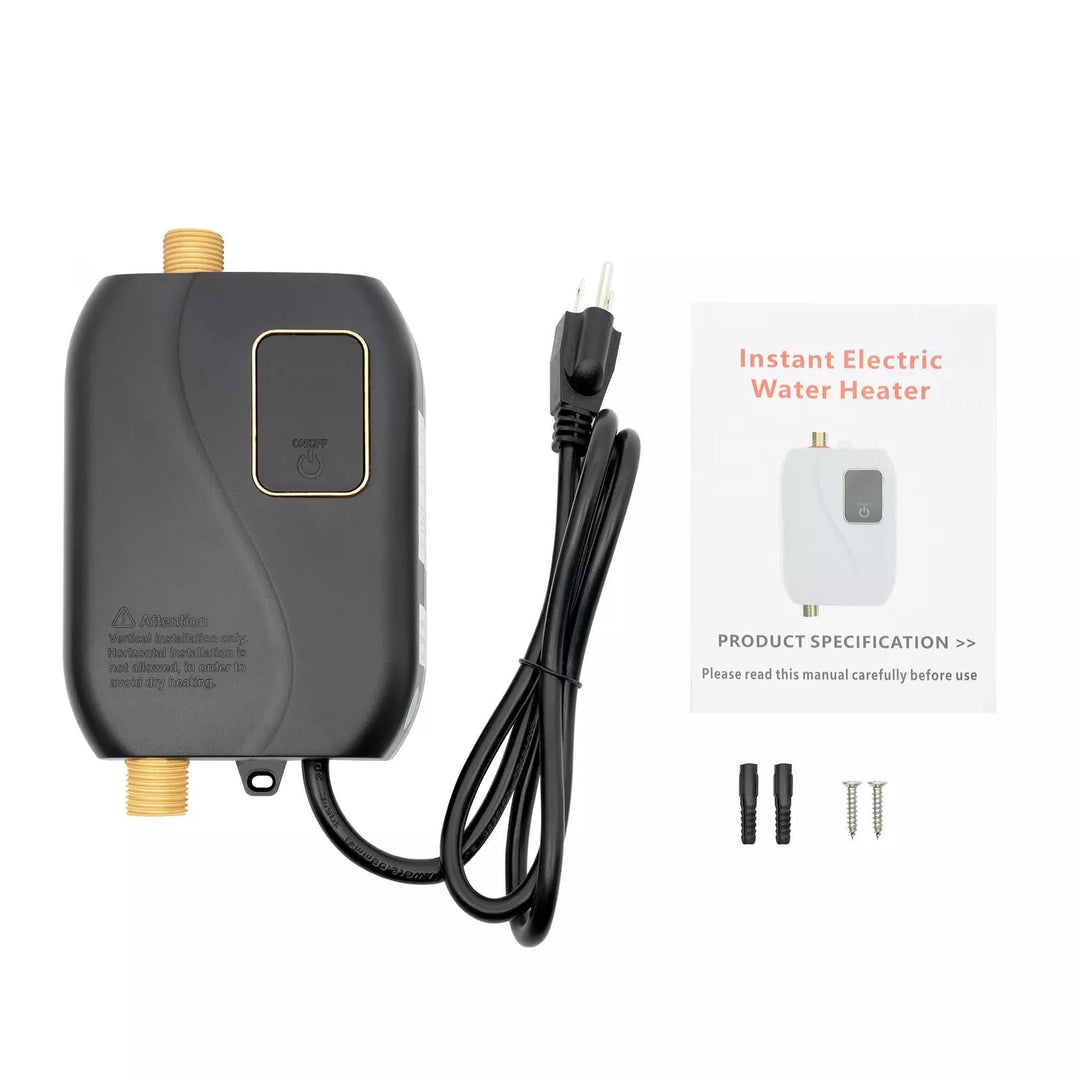 Compact TavvitaImp009 electric water heater, ideal for small spaces in kitchens & bathrooms.
