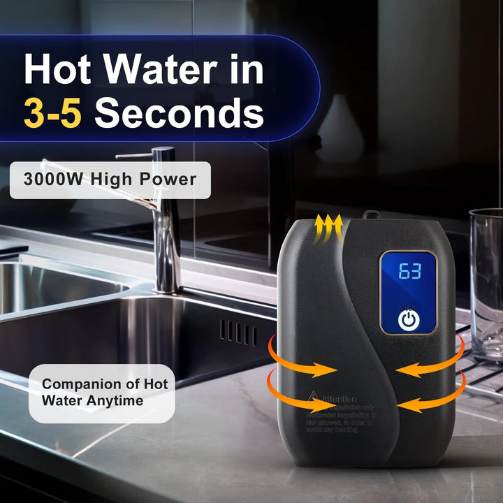 Energy-efficient TavvitaImp009 electric tankless heater ensures on-demand hot water, saving energy.