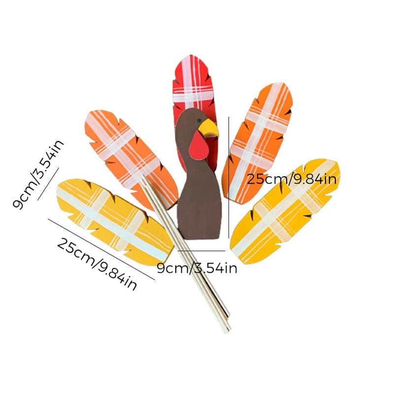 Thanksgiving turkey planter stake, a lovely rustic accent for your autumn garden decor