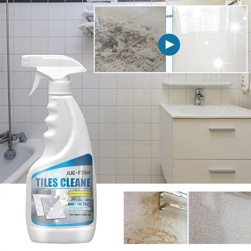 Tile grout deep cleaner spray, powerful formula for home surfaces, removes tough stains