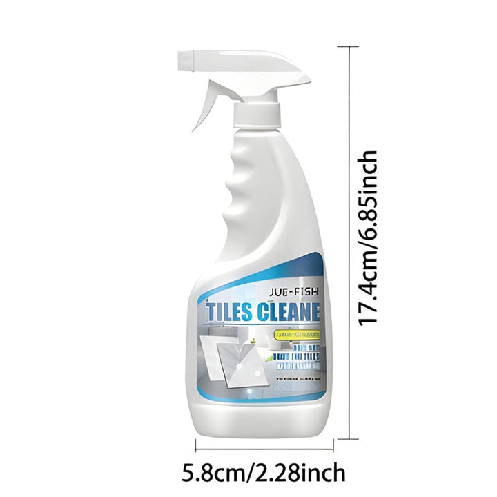 Stain remover spray for tile grout, before & after results, showing significant cleaning power
