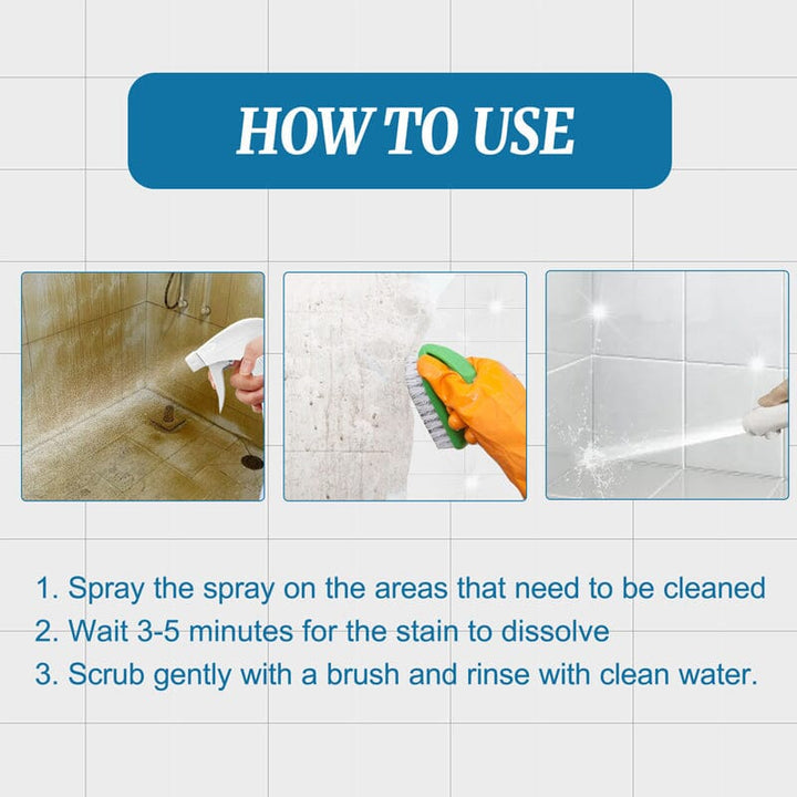 Bathroom tile grout cleaner, penetrates deep to remove dirt and mildew, fresh scent