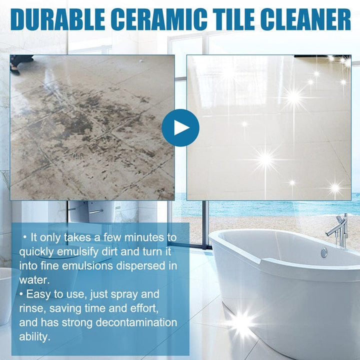 Kitchen tile cleaner spray, removes grease and food stains from grout lines, fast acting