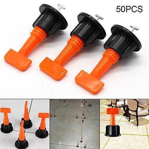 Tile leveling system ensuring perfectly even floor tiles, preventing lippage in DIY tiling projects.
