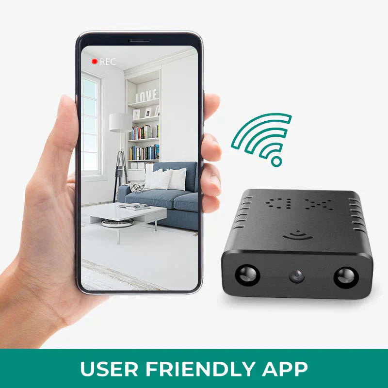 Advanced 1080P HD nano camera with night vision, audio, and motion for comprehensive home security.
