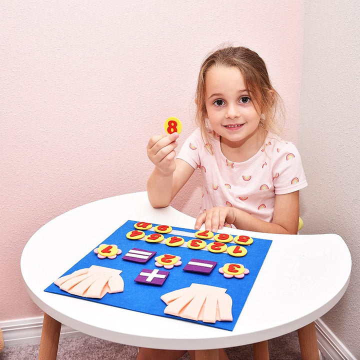 Felt counting toy for toddlers, numbers 1-10, developing early math skills