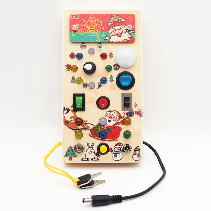 Toddler LED Montessori Busy Board, an enriching sensory & educational toy