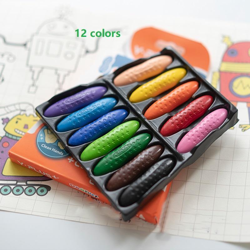 Kids drawing with non-toxic peanut crayons, washable art supplies for early learning fun