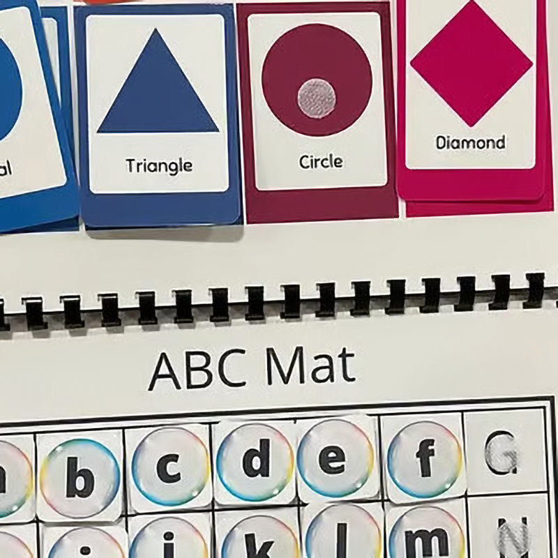Preschool busy book showcasing a durable fabric design, complete with buttoning and lacing activities