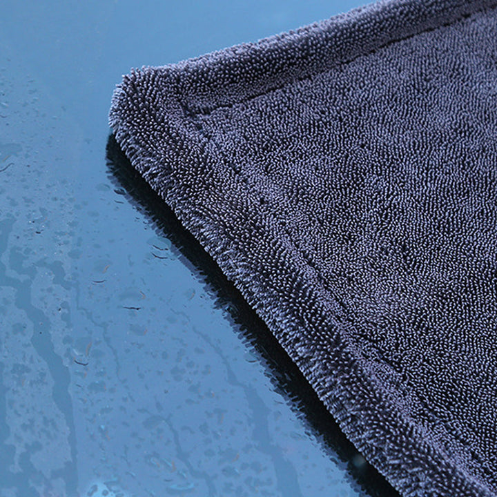 Ergonomic twist pile microfiber drying towel, making car and home cleaning easier
