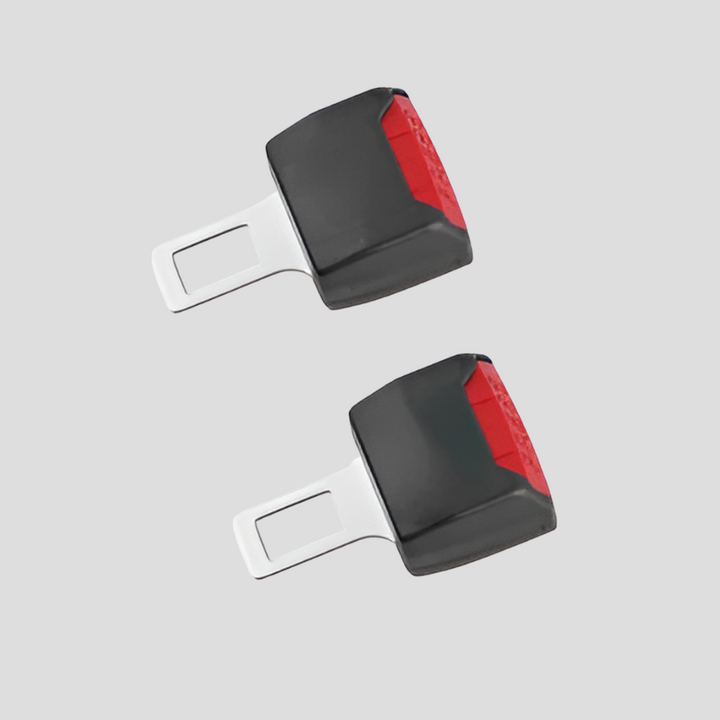 Black car seat belt extenders (2-pack) for comfortable, secure travel; ideal auto accessory for added length.