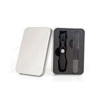 Black Beveled Nail Clippers + Glass Set