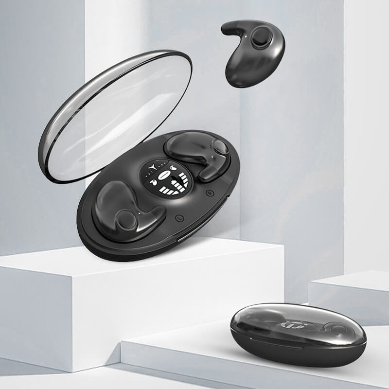 Comfortable noise cancelling sleep earbuds designed for side sleepers, offering a serene audio experience.