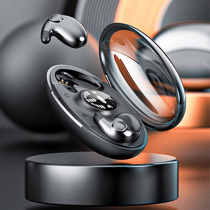 Tech gadget: Ultra-thin sleep headphones for side sleepers, providing wireless audio for meditation & better sleep.