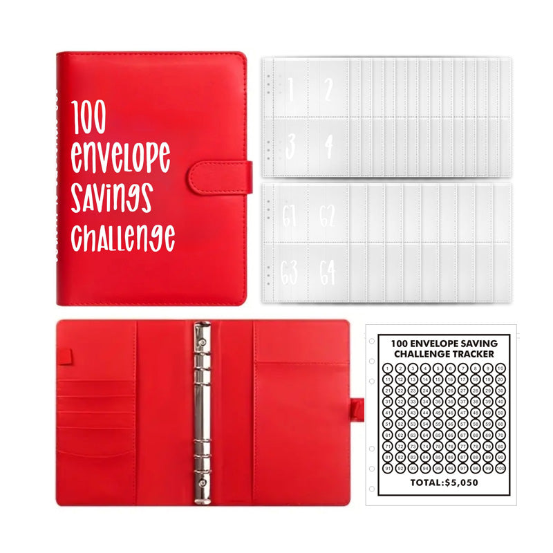 Unisex 100 Envelopes Money Saving Challenge Kit, an effective system for money challenges
