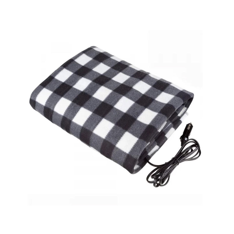 Road trip 12V heated car blanket, soft polar fleece for warmth, a must-have vehicle accessory