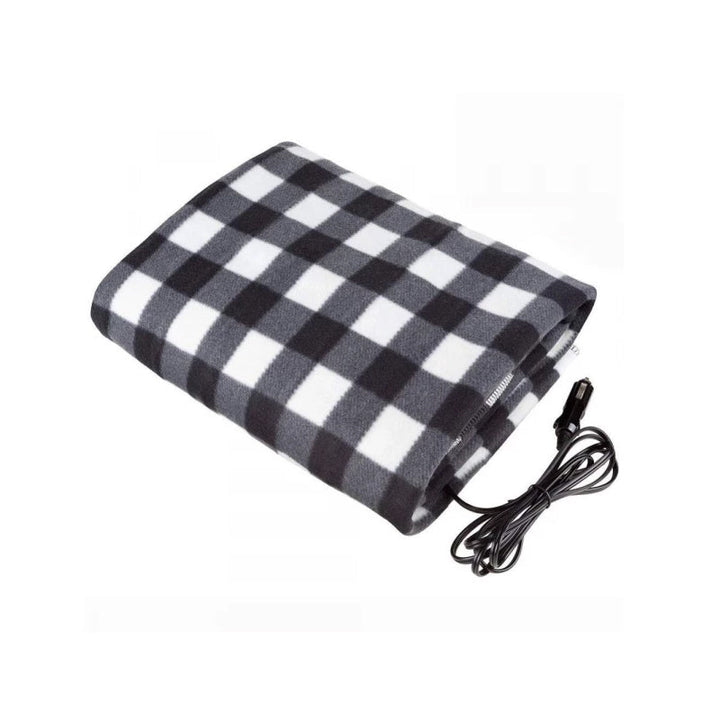Road trip 12V heated car blanket, soft polar fleece for warmth, a must-have vehicle accessory