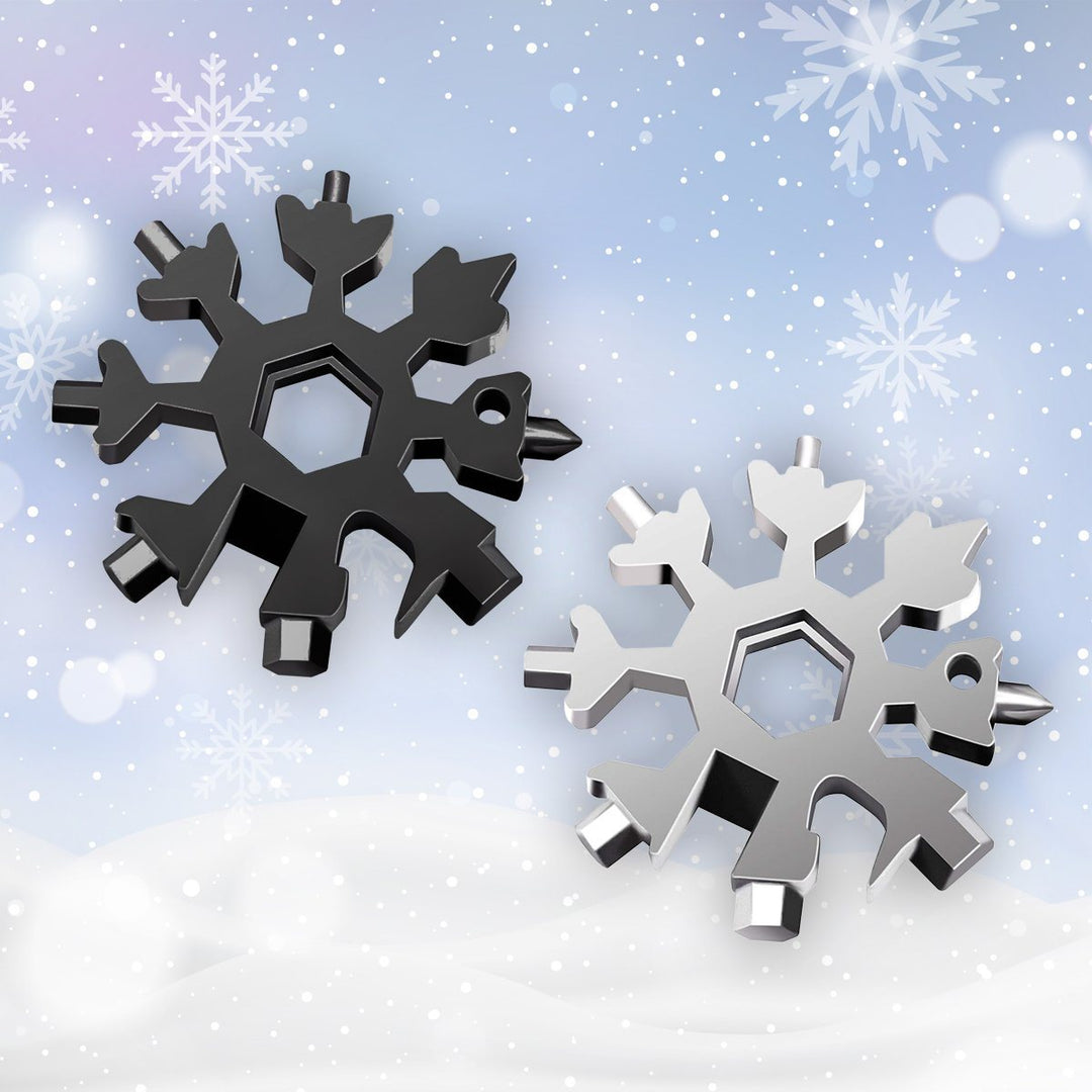 Stylish snowflake multi-tool keychain, a practical and unique accessory for any outdoor enthusiast