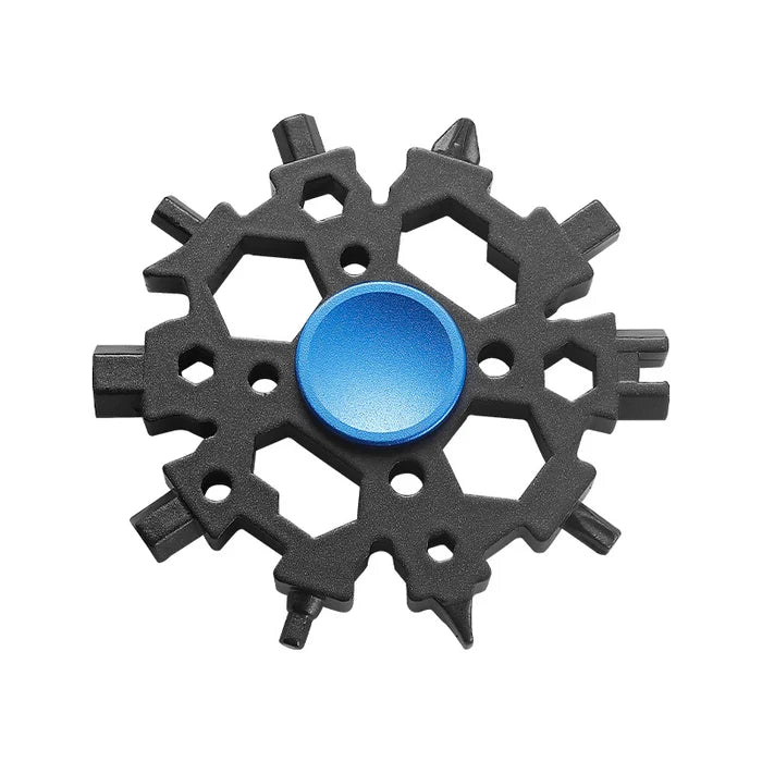 Pack of snowflake multitool fidget spinners, showing quantity and great gift potential