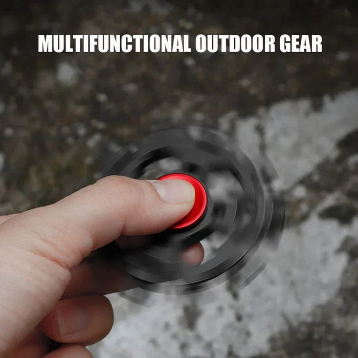 EDC snowflake multitool on a keychain, ready for outdoor adventures or everyday tasks