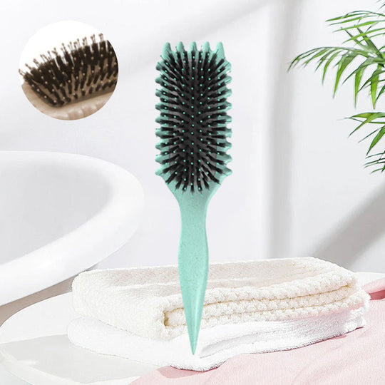 Unisex 3-in-1 hair styling brush for defining curls & detangling