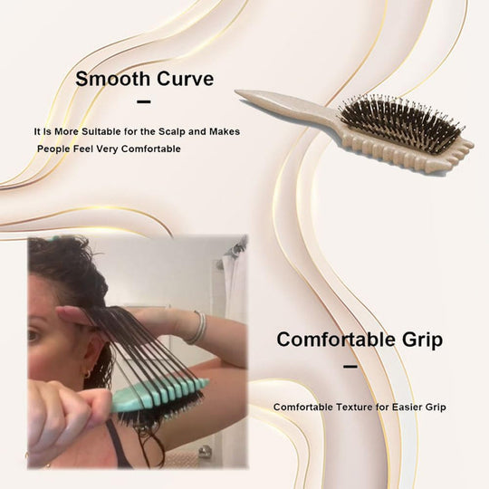 Unisex hair brush, 3-in-1 for styling, defining & detangling