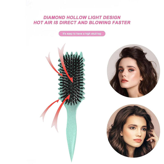 Unisex detangler and styling brush for beautiful, defined hair