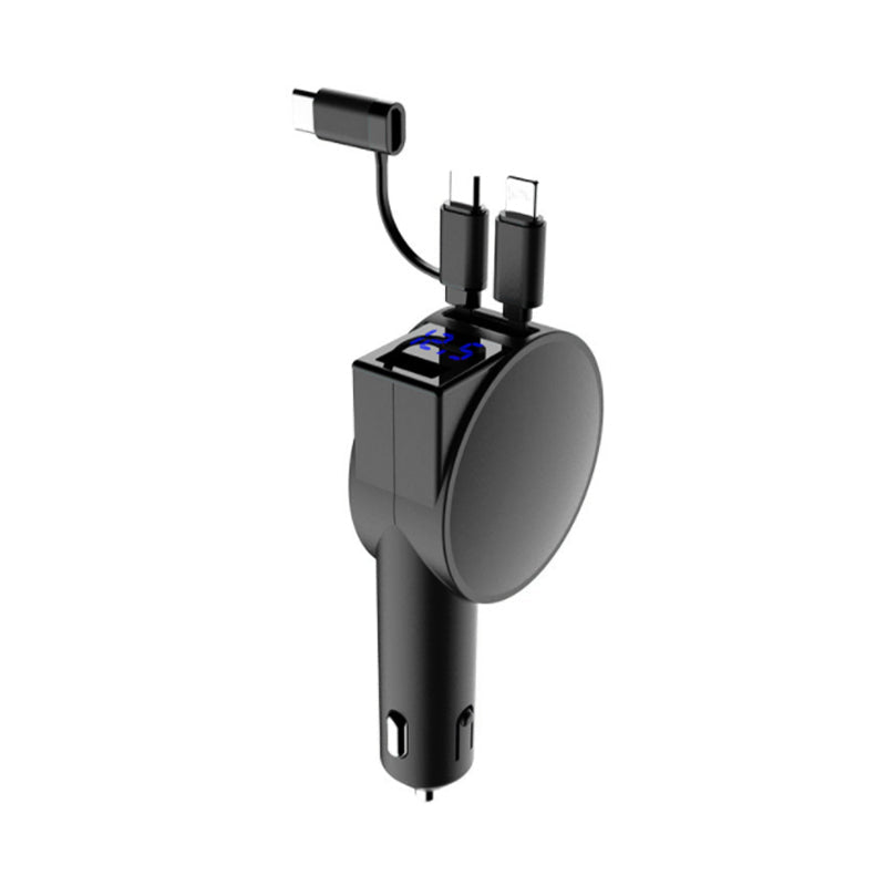 Phone accessories: 3-in-1 retractable fast car charger, a must-have for any vehicle user
