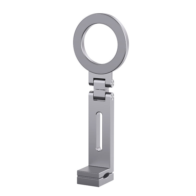 Unisex mobile phone stand with powerful magnetic attachment, easy to use desktop holder