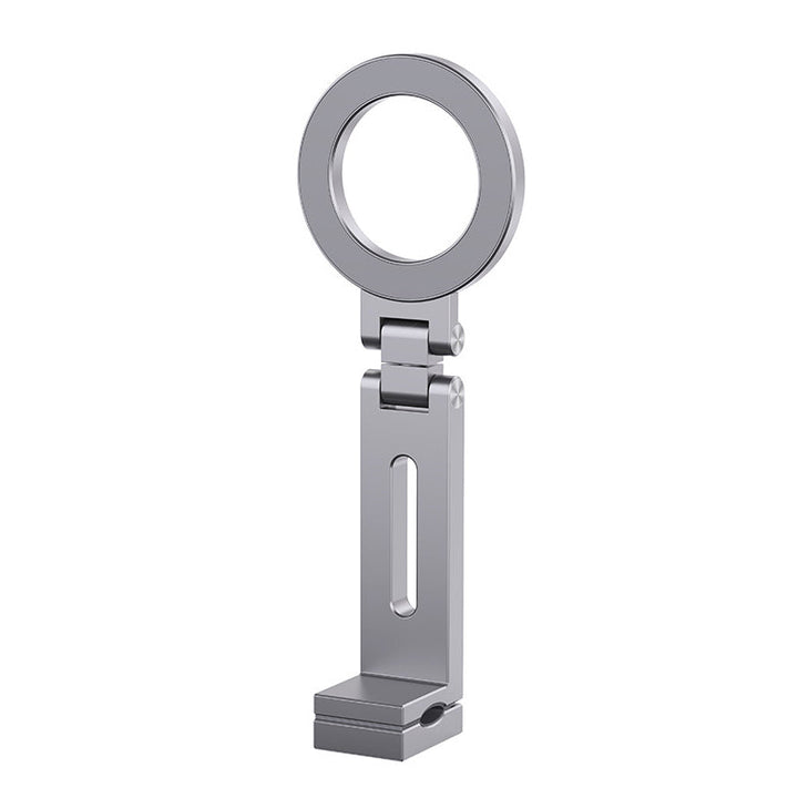 Unisex mobile phone stand with powerful magnetic attachment, easy to use desktop holder