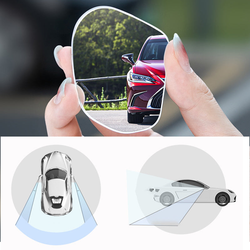Safety mirror for vehicles, wide angle 360° view, easy installation