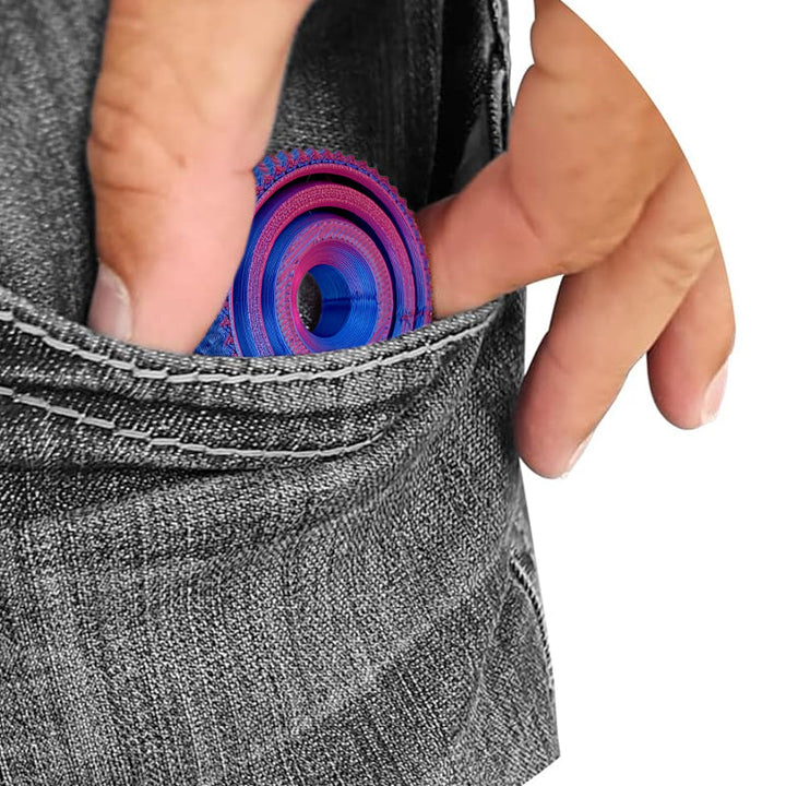 Gift-ready packaging for the Unisex 3D Concentric Ring Fidget Ball sensory toy