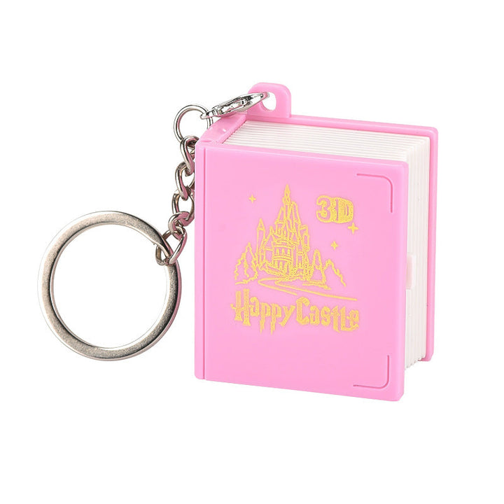 Brightly colored 3D Pop-Up Keychain open to reveal a mini adventure, a novelty fidget toy