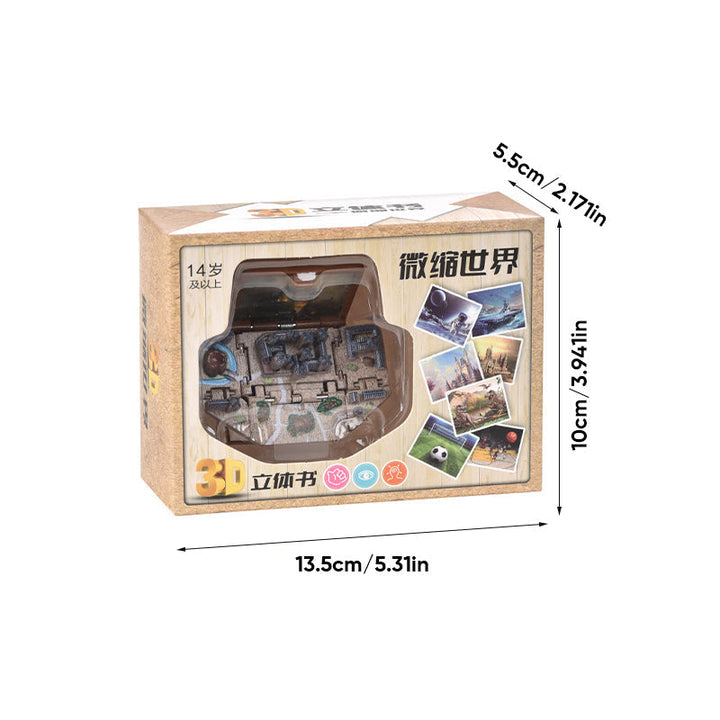 Open 3D Pop-Up Book Keychain revealing a miniature pop-up scene, a fun fidget toy