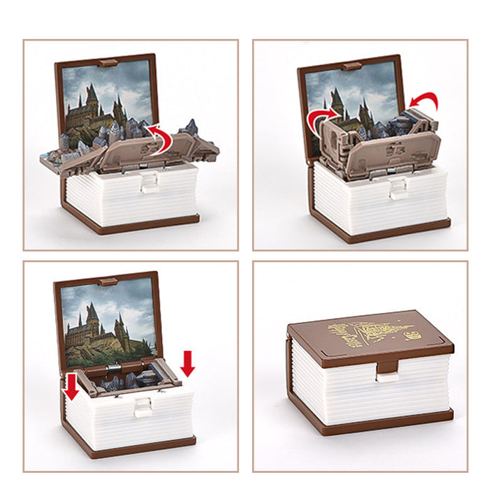 Assortment of colorful 3D Pop-Up Book Keychains, ideal as a gift or backpack accessory