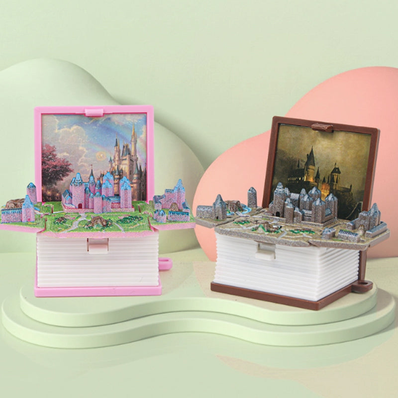 Detail of the 'book cover' design on the novelty 3D Pop-Up Keychain, a unique fidget toy