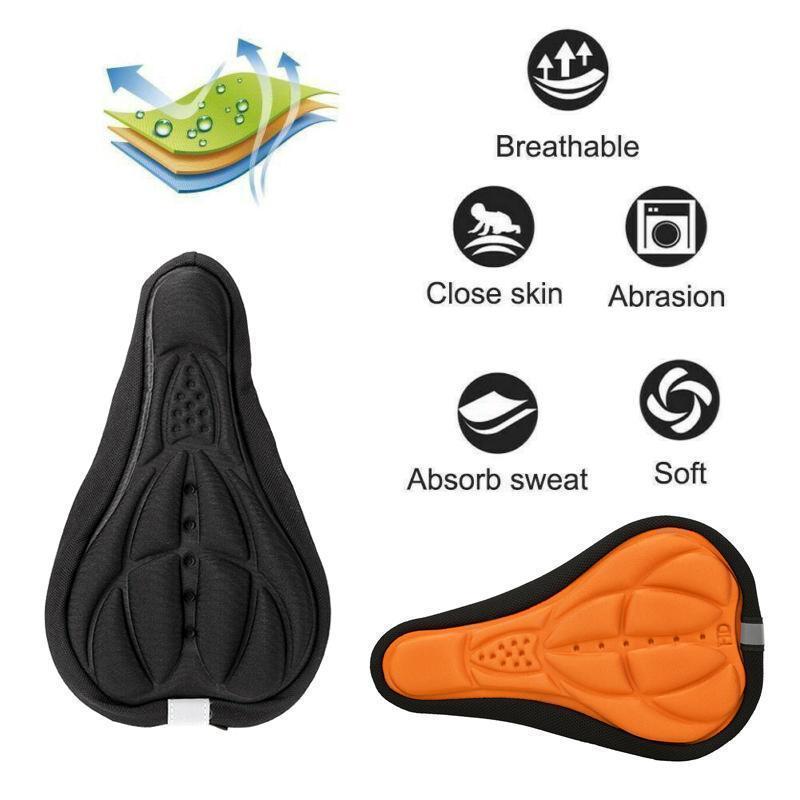 High-quality soft silicone bike seat cover, enhances saddle comfort for men and women cyclists