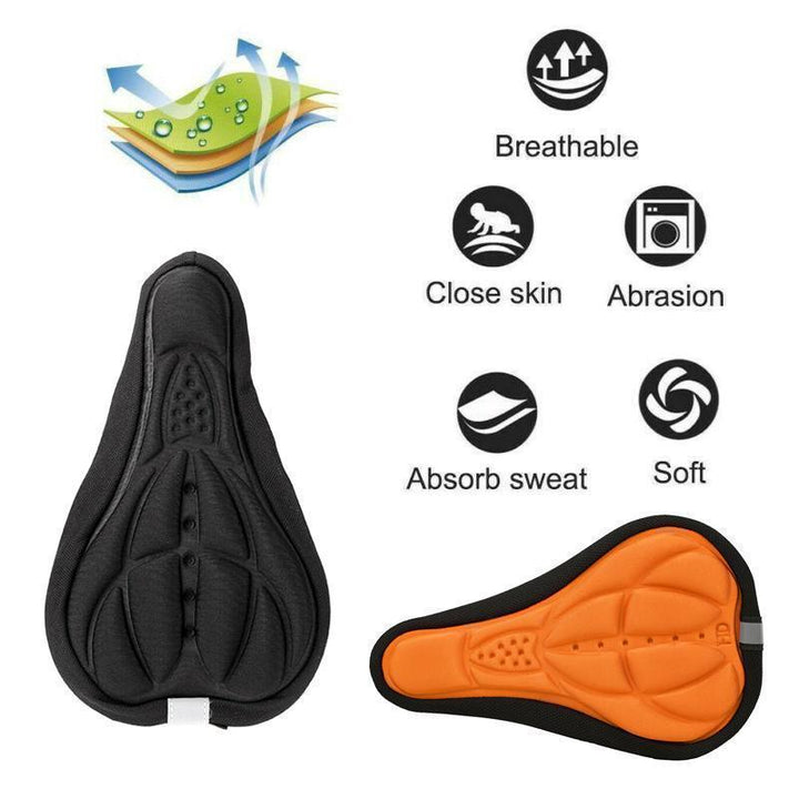 High-quality soft silicone bike seat cover, enhances saddle comfort for men and women cyclists