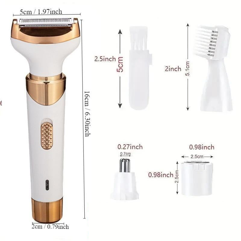 Electric shaver and trimmer powered by USB, ideal for cordless and portable personal grooming