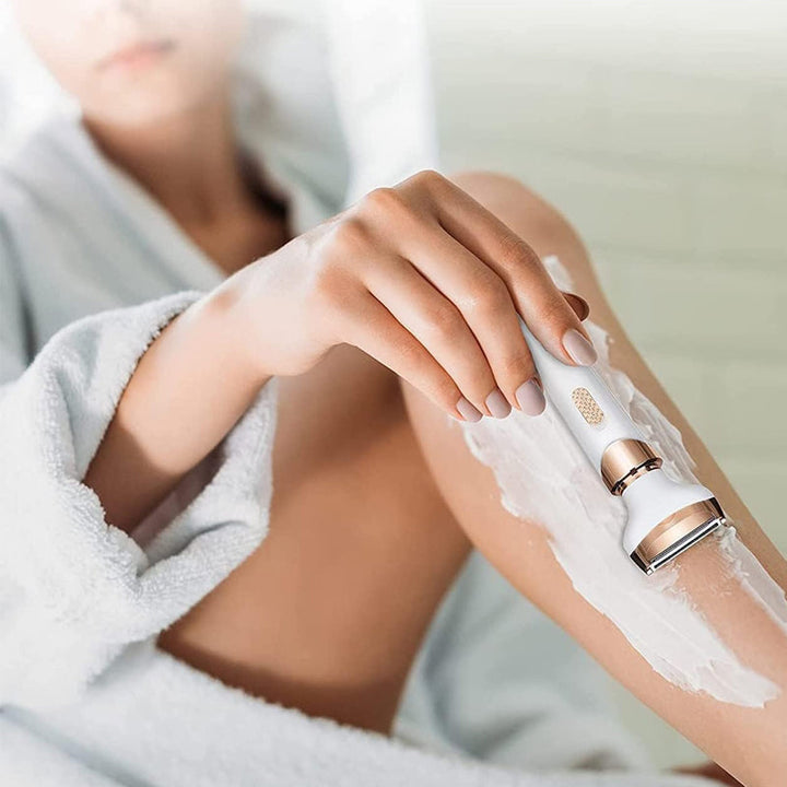 Portable USB rechargeable trimmer for precise hair removal, suitable for all genders