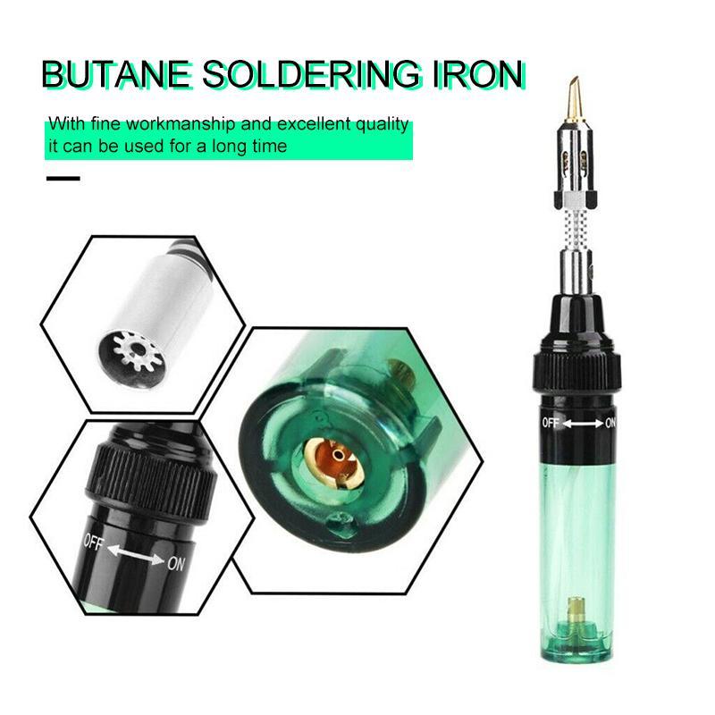 Compact butane soldering iron with multiple tips, a versatile DIY tool