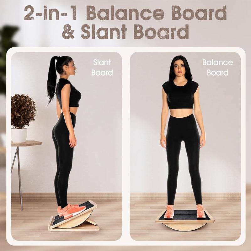 Fitness equipment: 6-angle adjustable balance board, perfect for calf stretches