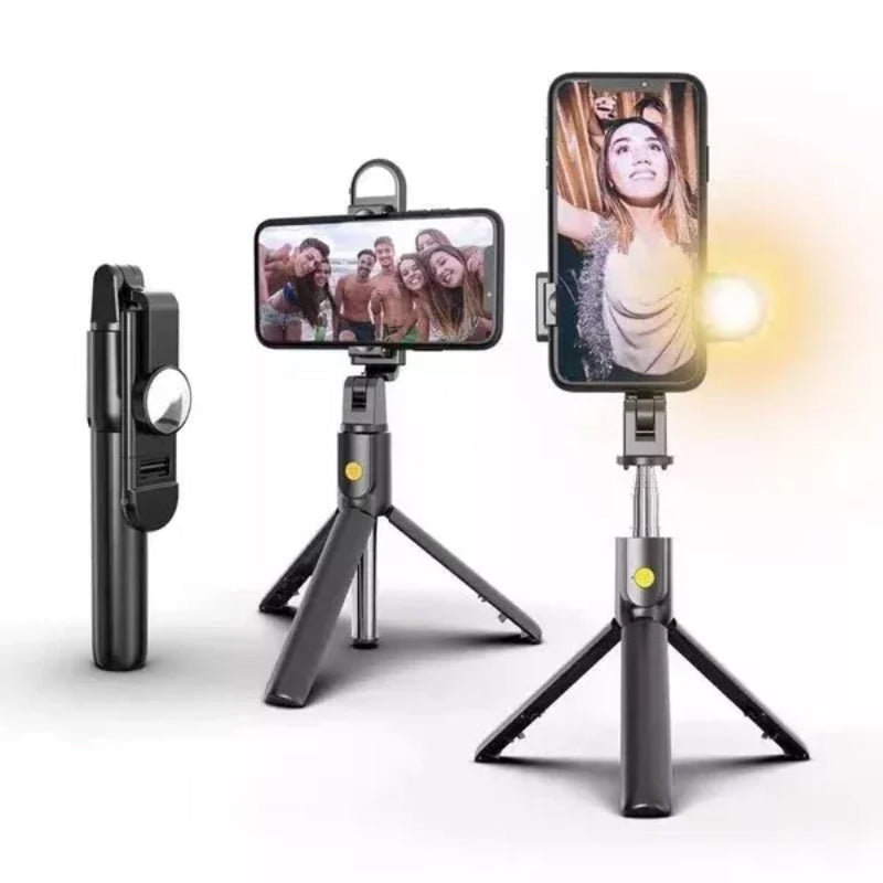 Unisex gadget: multi-functional selfie stick tripod with fill light, ideal for content creators