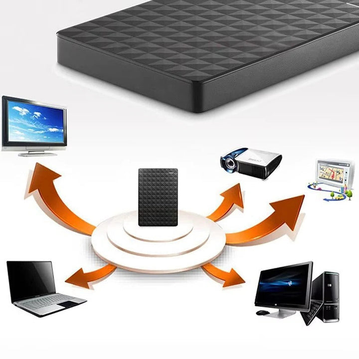 Unisex 8TB compact external drive, an essential computer accessory for digital data storage & fast file transfer.