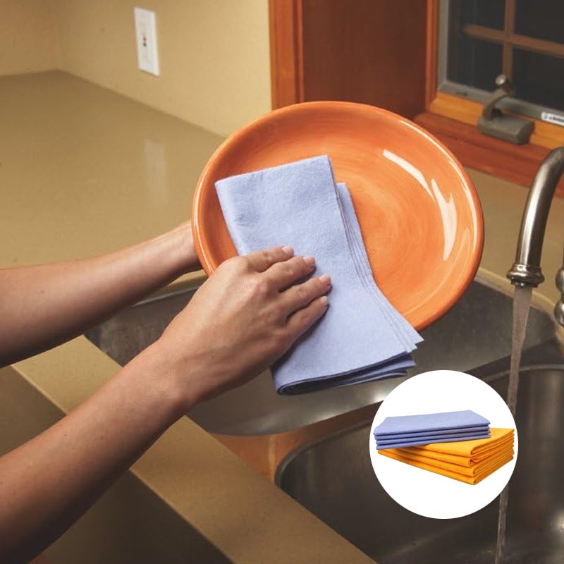 Unisex absorbent multi-purpose non-woven cleaning cloths, ideal for kitchen and household tasks