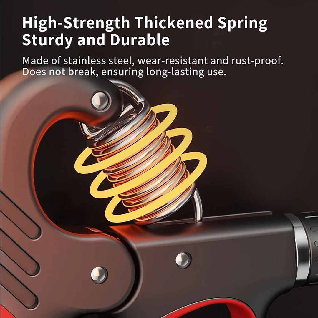 Build forearm & hand strength with this adjustable grip trainer. Essential fitness workout equipment.