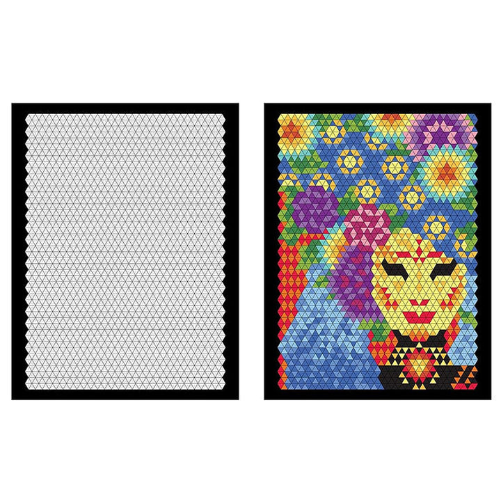 Unisex adult activity book, 'color by number' theme, complete with vivid markers