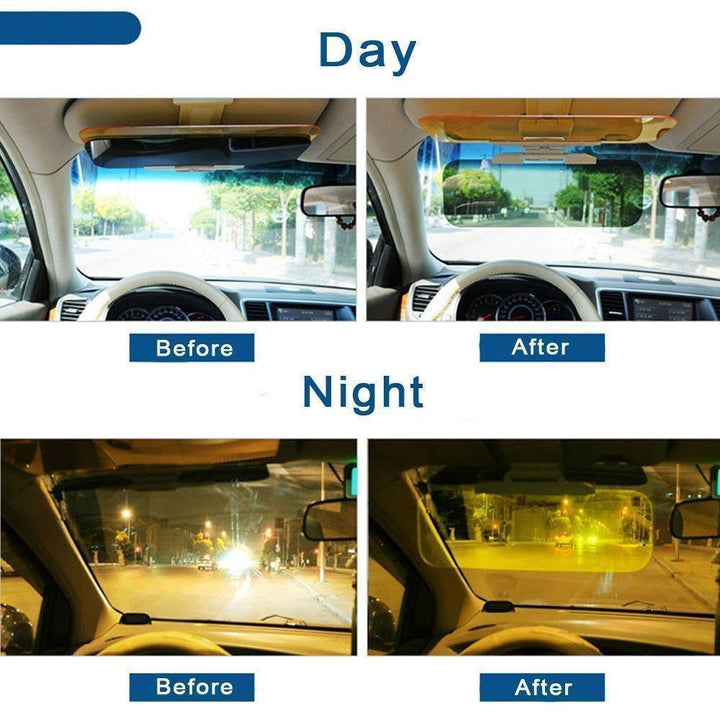 Adjustable car windshield visor, anti-glare, enhancing driving visibility and reducing eye strain.