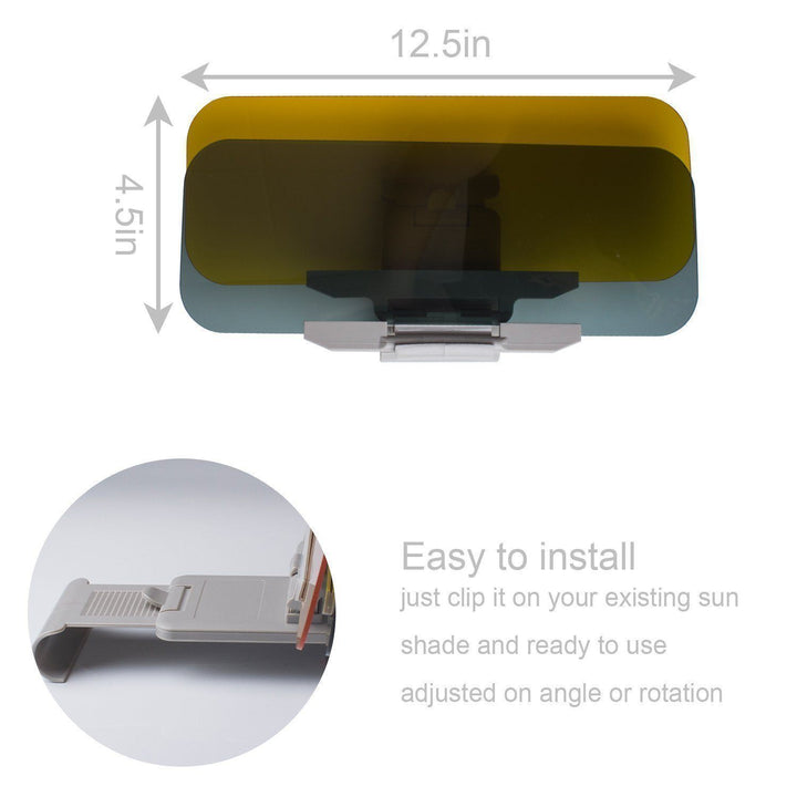 Car accessory: anti-glare windshield visor, essential for safer driving in varying light conditions.