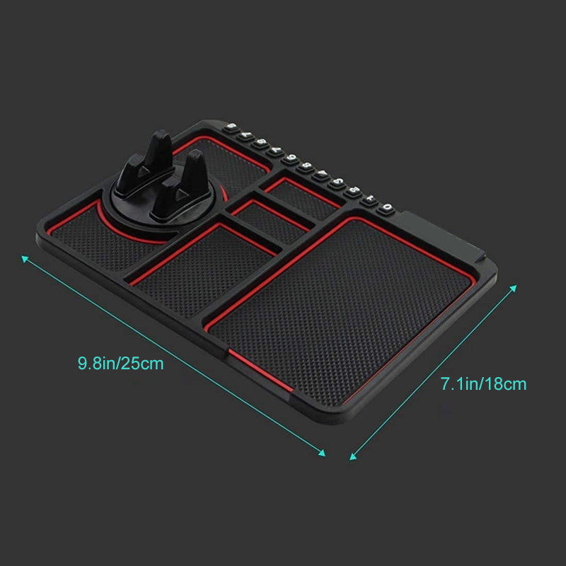 Non-slip car phone pad for dashboard, multi-functional storage for travel essentials